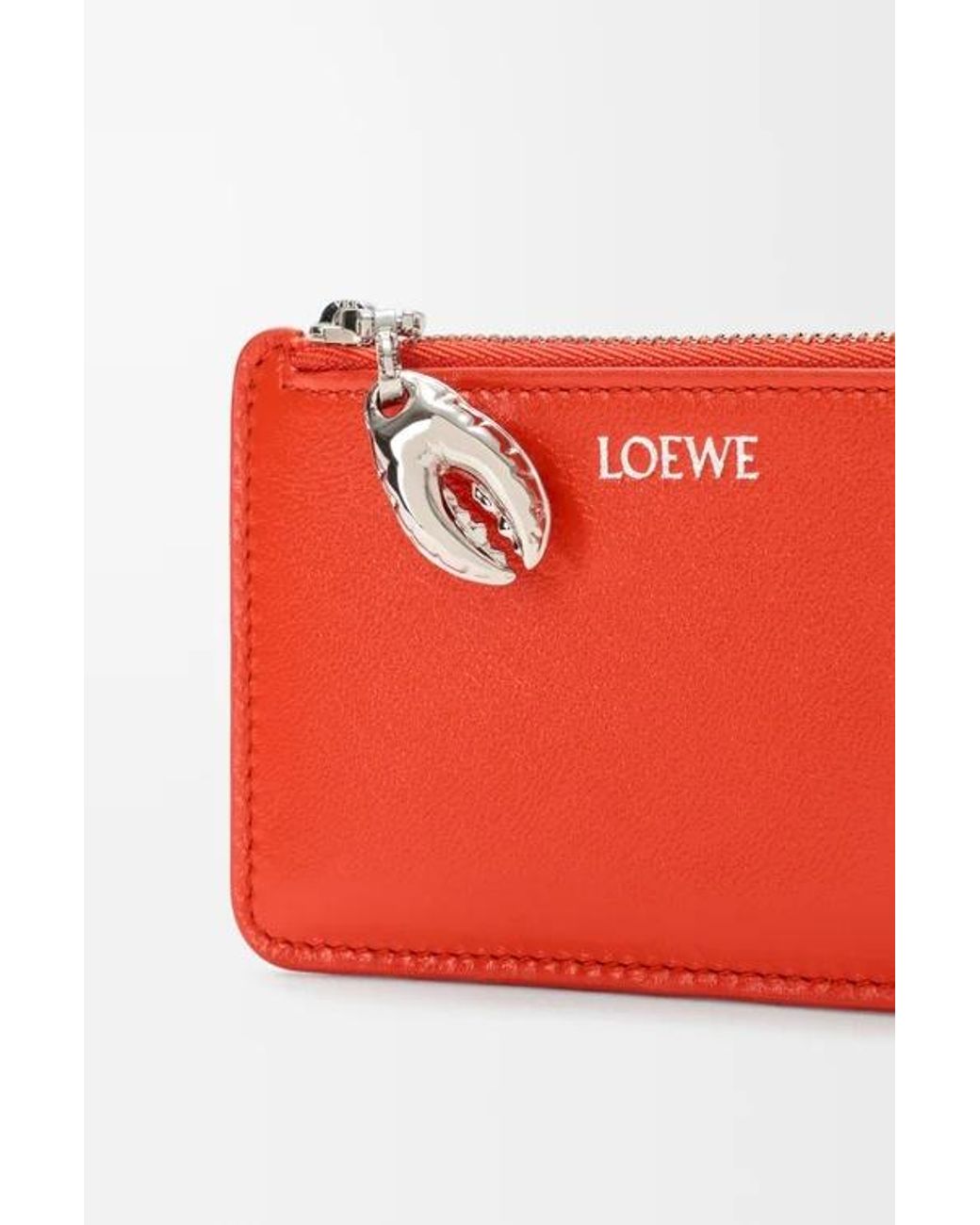 Loewe Red Claw-Shaped Coin Wallet