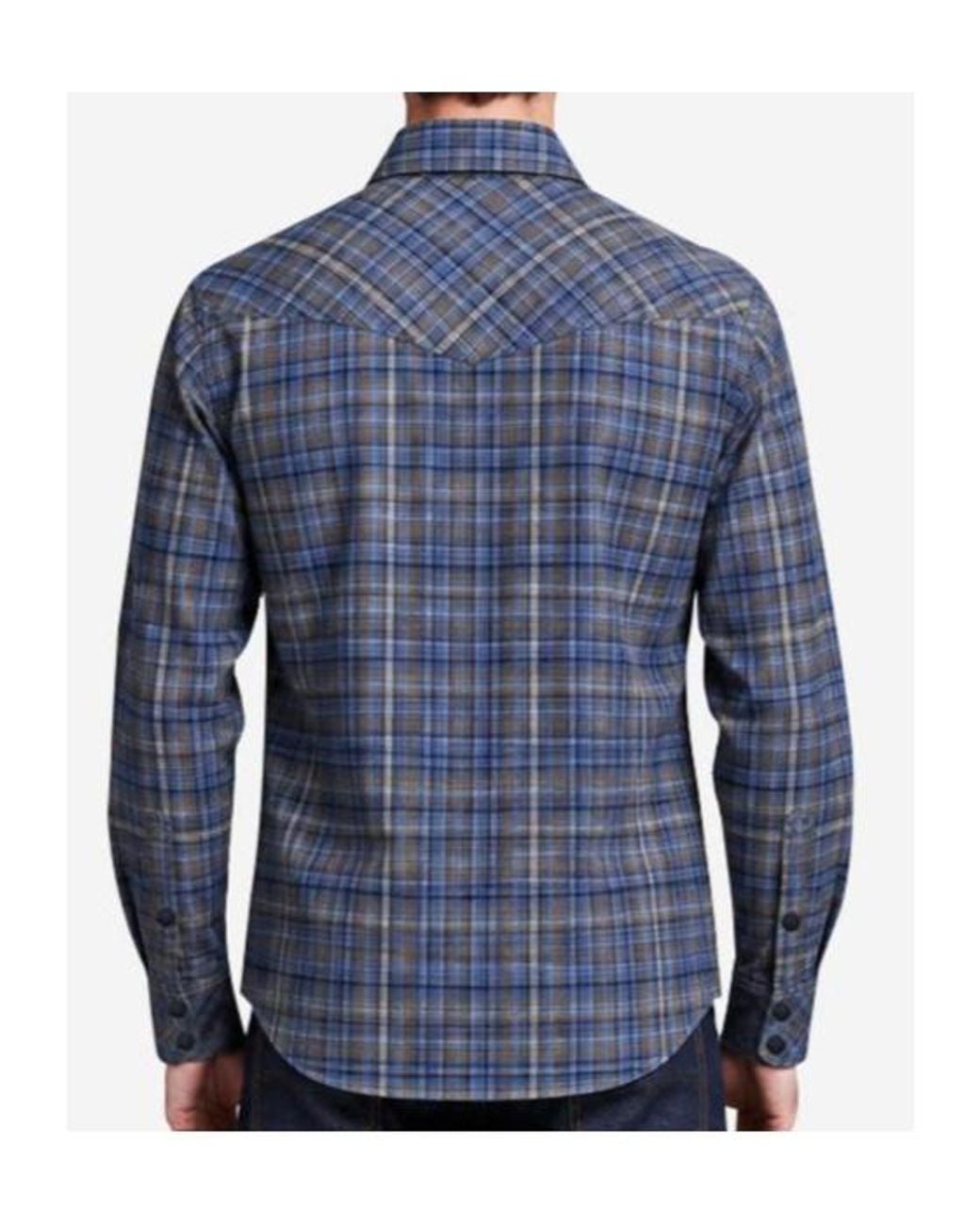 Moncler Blue Plaid Shirt for men