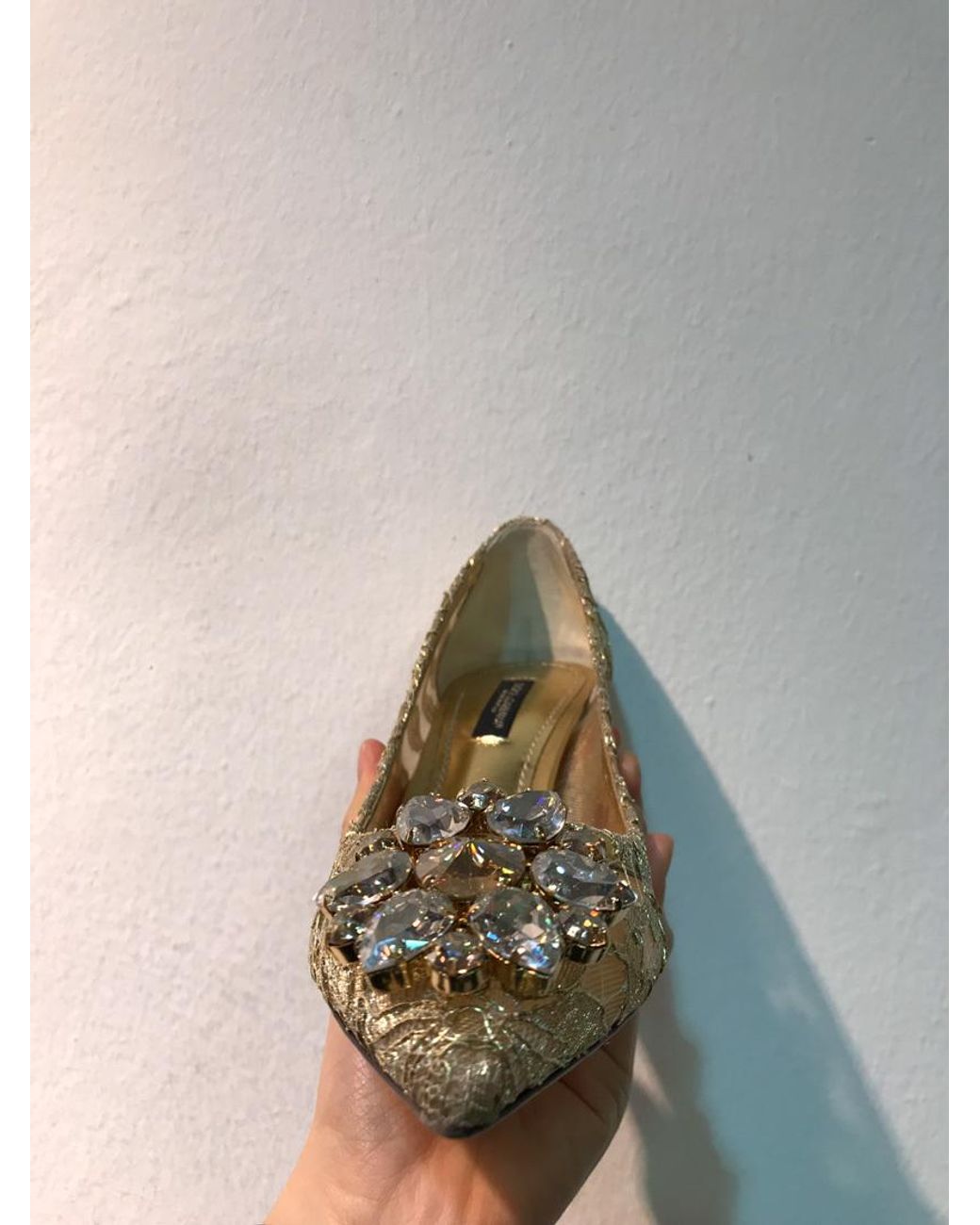 Dolce & Gabbana Natural Belluci Embellished Lace Pumps