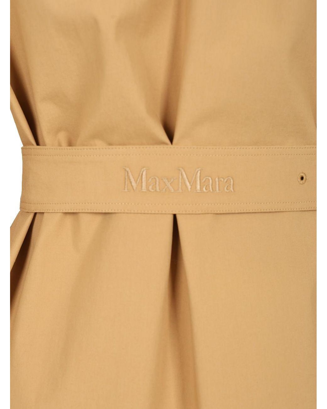 Max Mara Natural Landa Button-Up Trench Coat