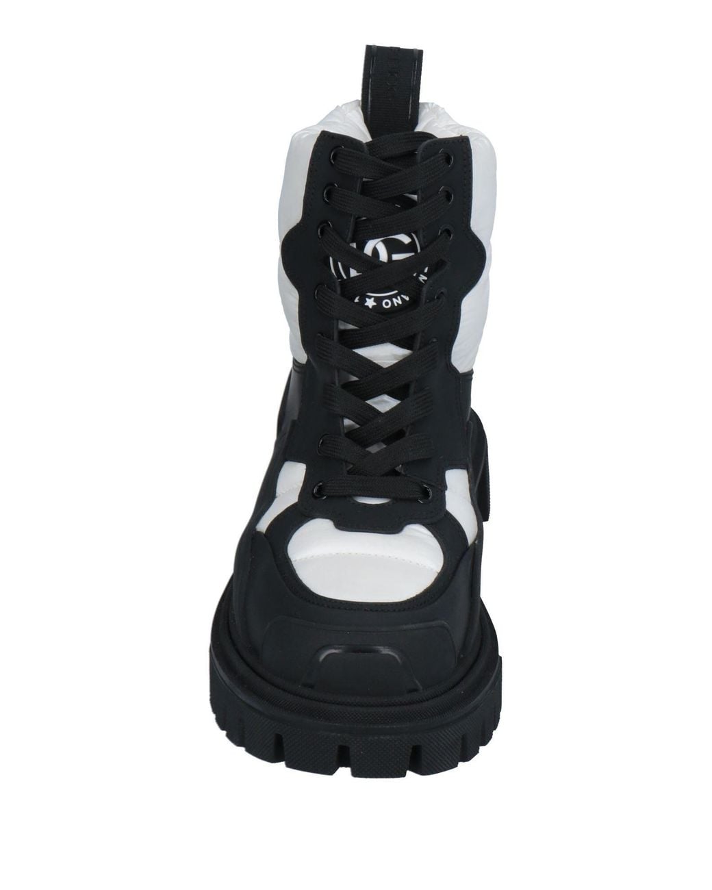 Dolce & Gabbana Black Color Block Ankle Boots