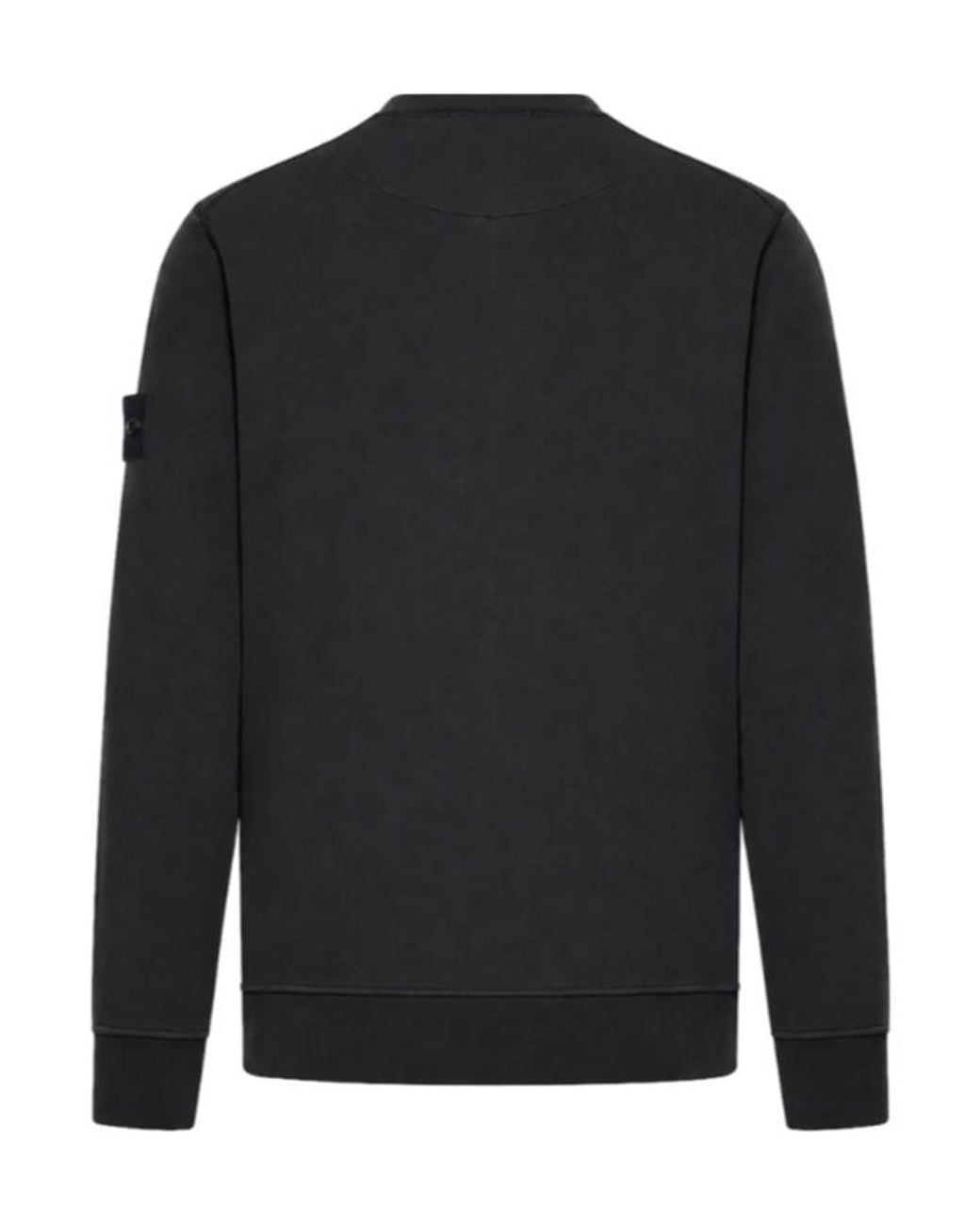 Stone Island Black Compass Patch Crewneck Sweatshirt for men
