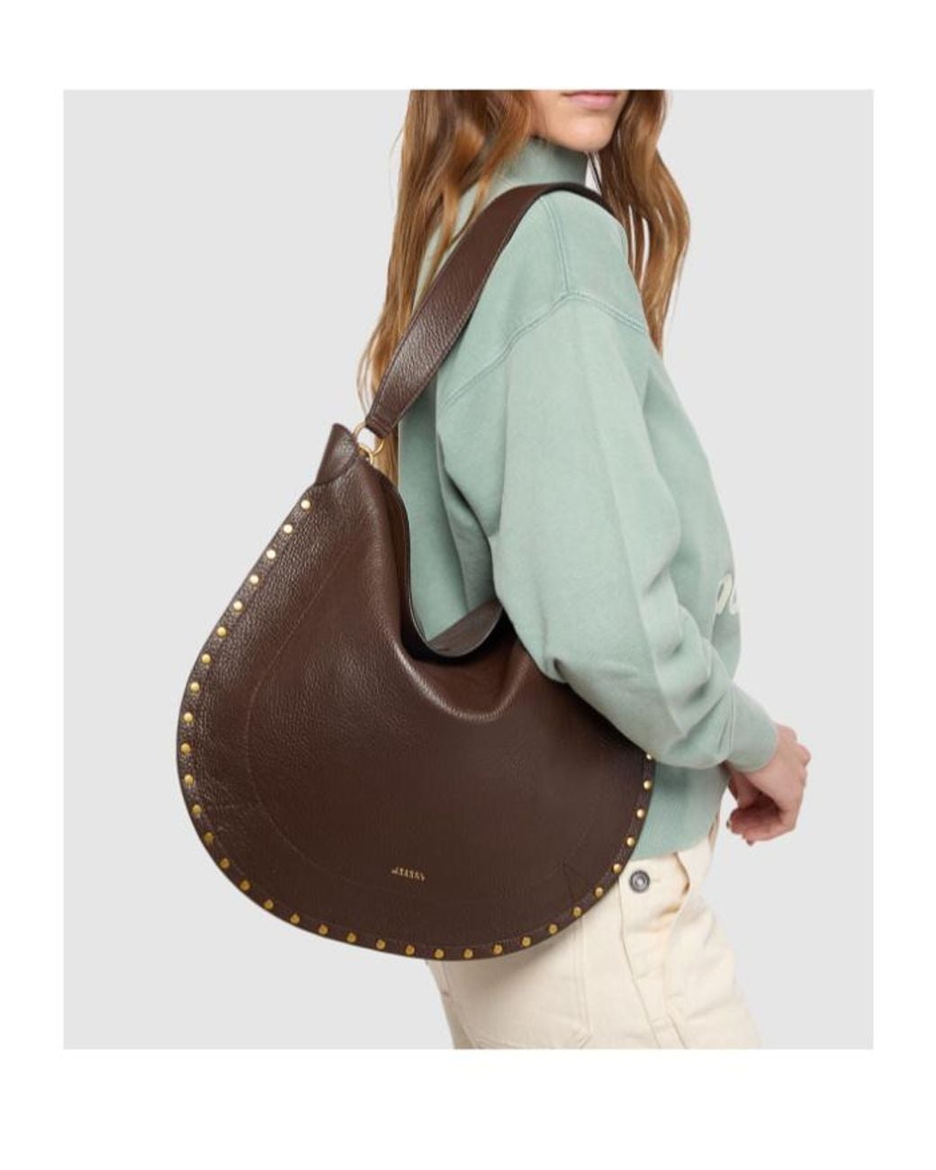 Isabel Marant Brown Oskan Hobo Soft Large Shoulder Bag