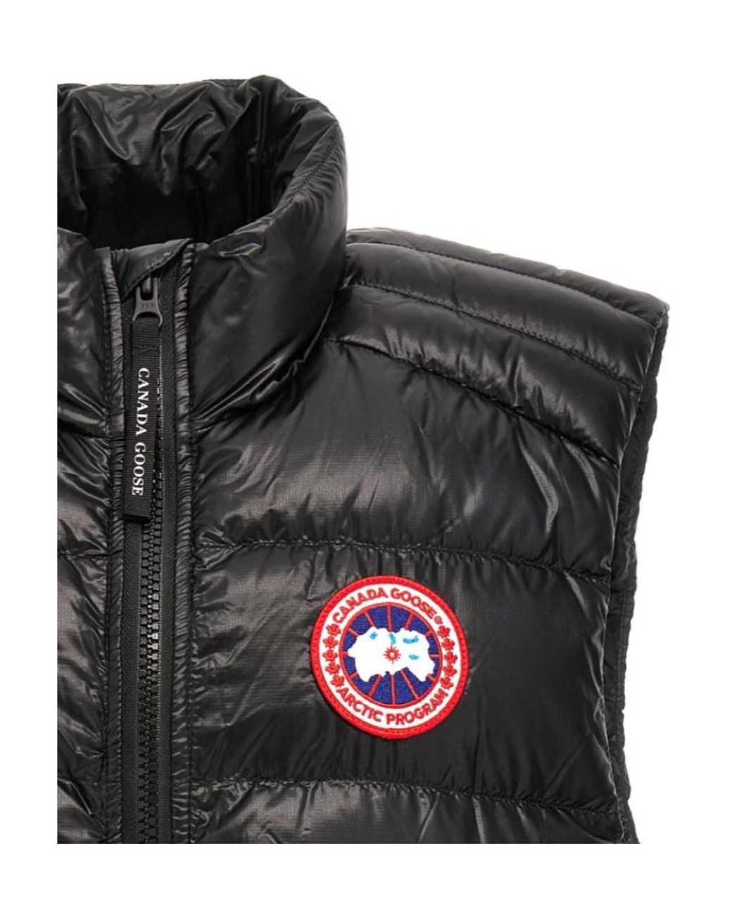 Canada Goose Black Stand Collar Sleeveless Down Vest for men