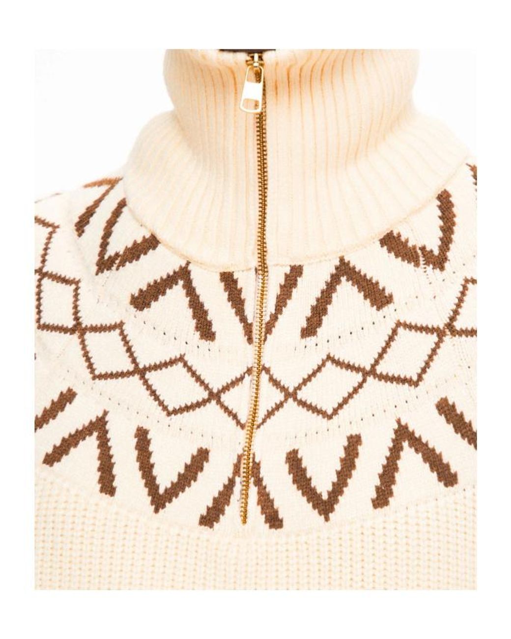 Varley White Sigrid Ribbed-Knit Half-Zip Sweater