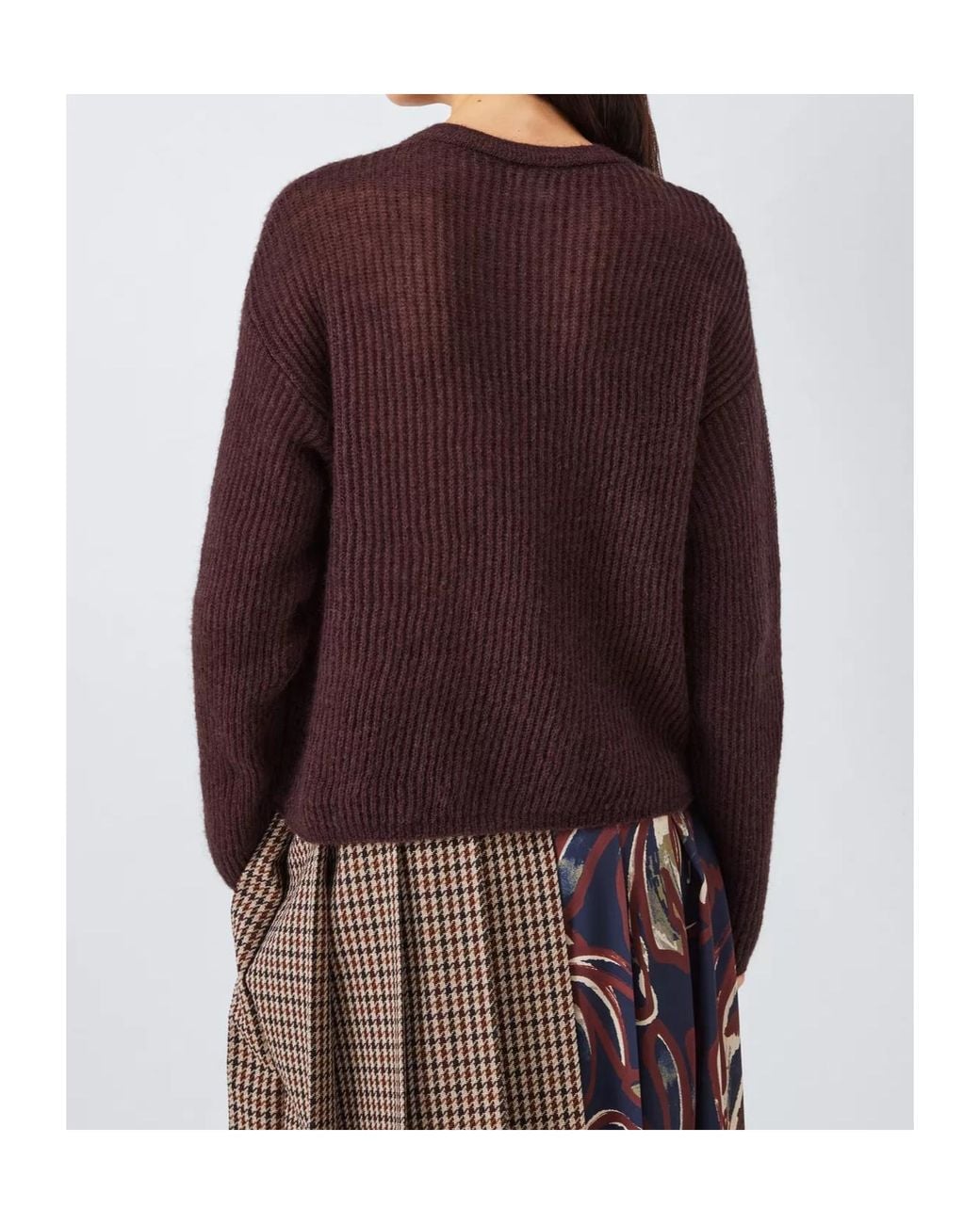 Max Mara Purple Mm By Knitted Cropped Cardigan