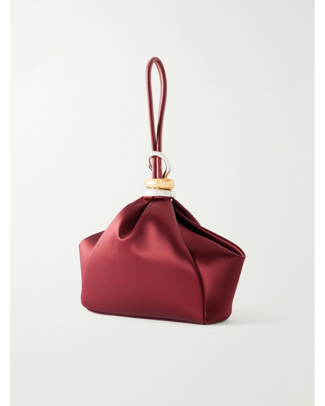Christian Louboutin Red Sabrina Satin Clutch