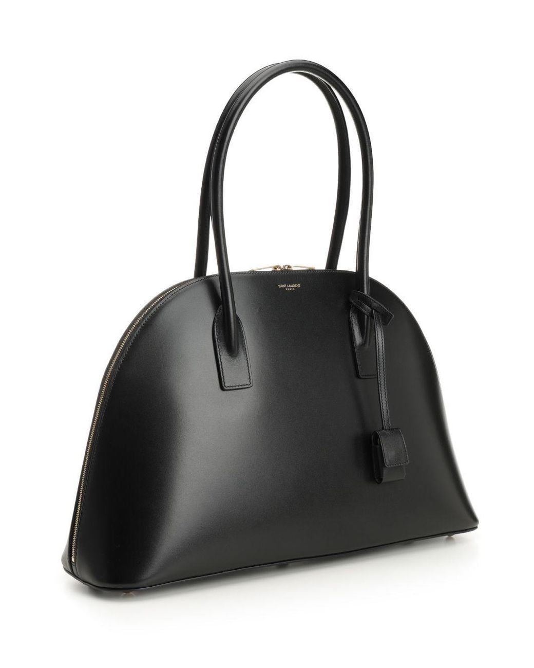 Saint Laurent Black Leather Bowling Shoulder Bag
