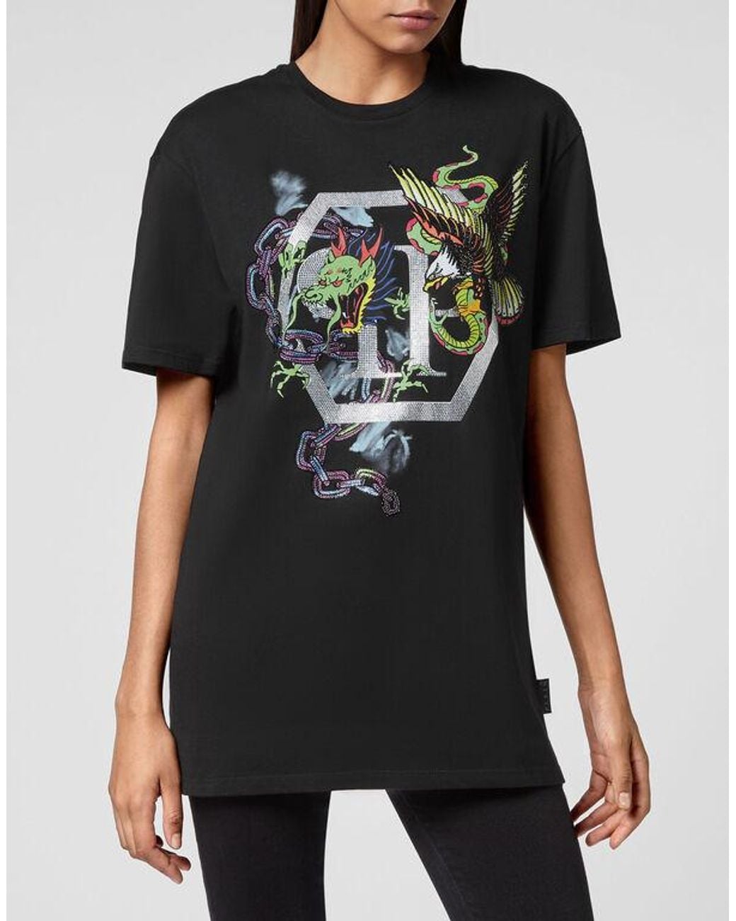 Philipp Plein Black Logo Short-Sleeved T-Shirt
