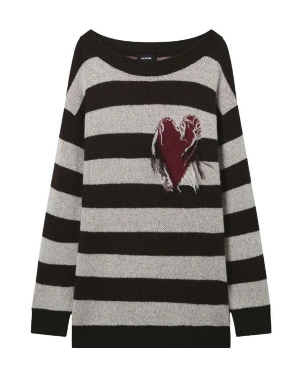 we11done Gray Striped Jumper for men