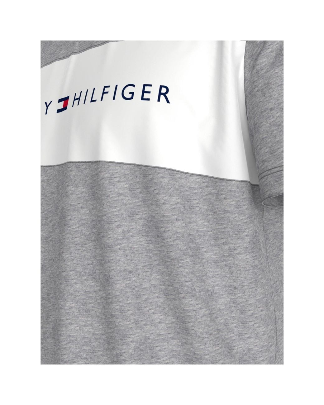 Tommy Hilfiger Gray Cotton Panel T-Shirt for men