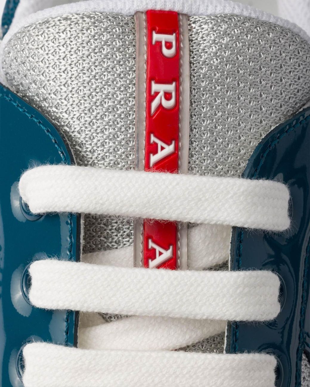 Prada Blue Americas Cup Lace-Up Sneakers for men