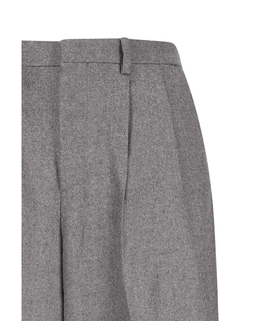 Céline Gray Pleated Trousers