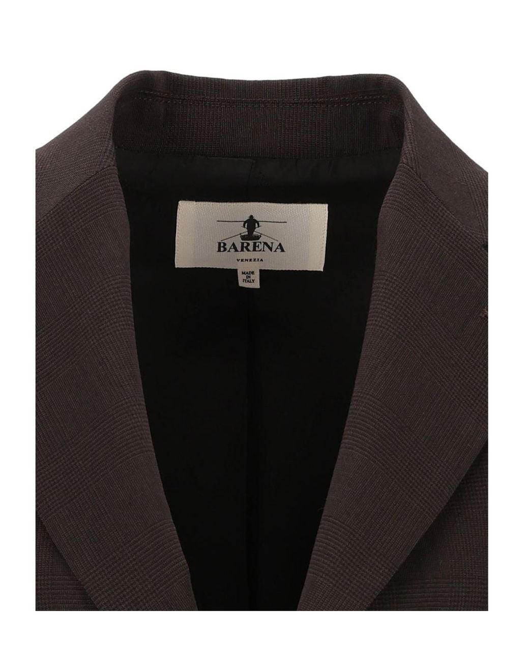 Barena Black Gala Check Blazer