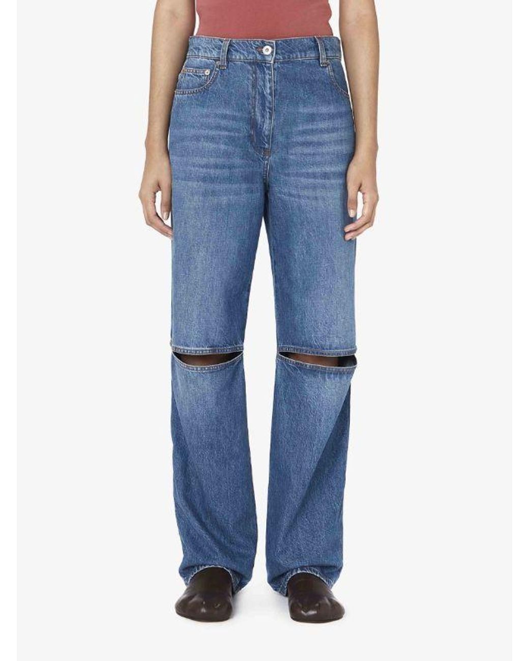 J.W. Anderson Blue Jw Anderson Cut-Out Knee Bootcut Jeans