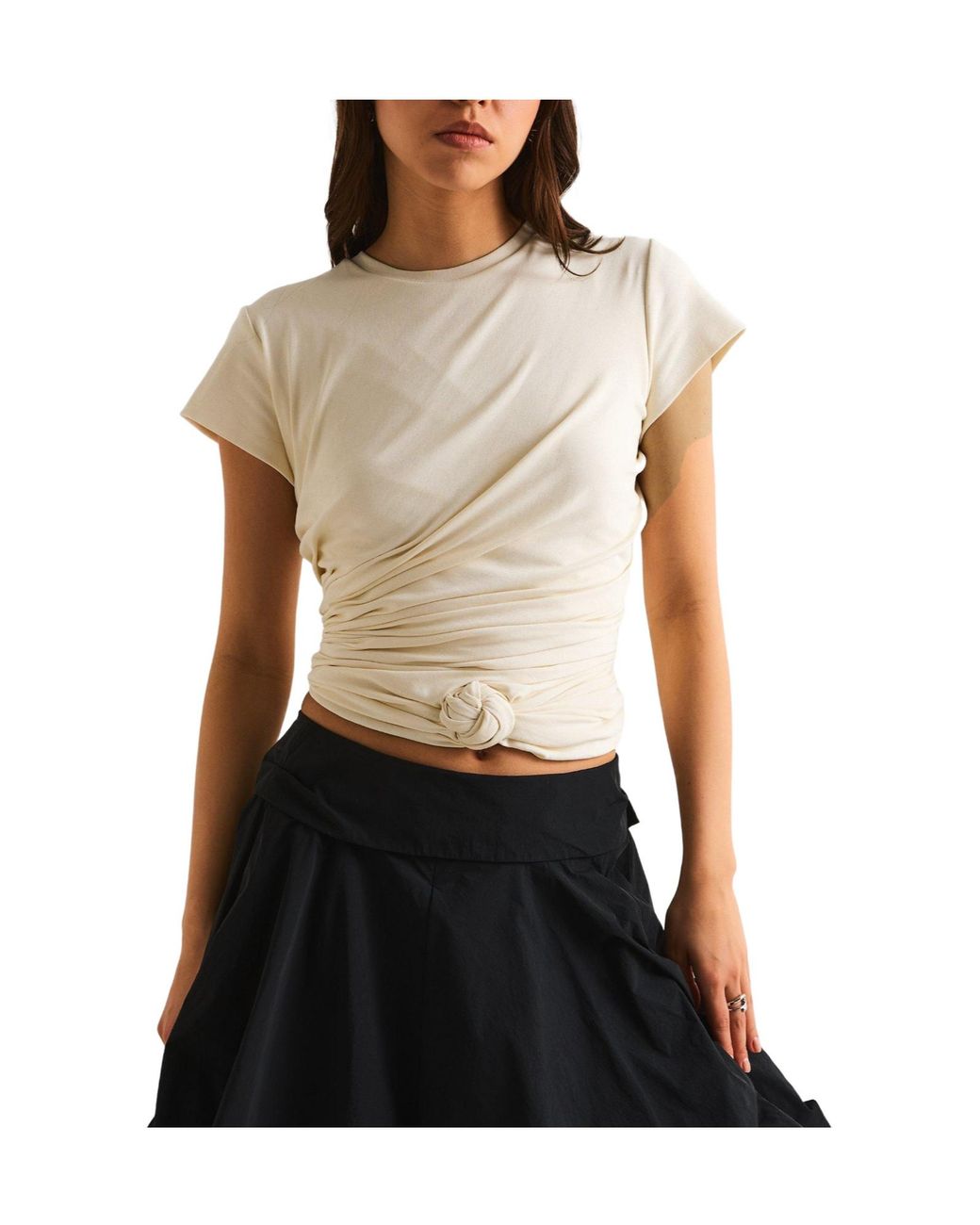 Magda Butrym White Wrap Top