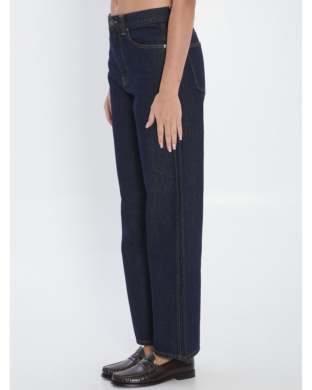 Khaite Blue Bonnie Wide-Leg Jeans