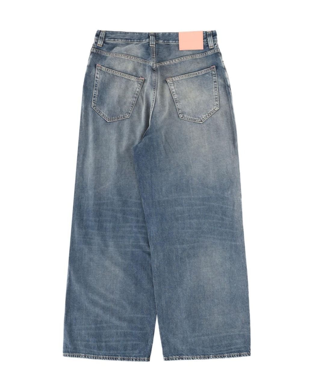 Acne Blue Loose-Fit Patch Jeans for men