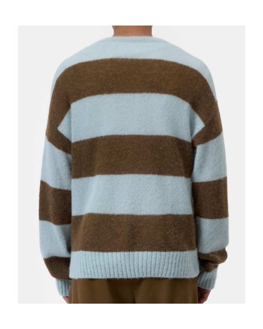 Closed Multicolor Soft Striped Knitted Sweater for men