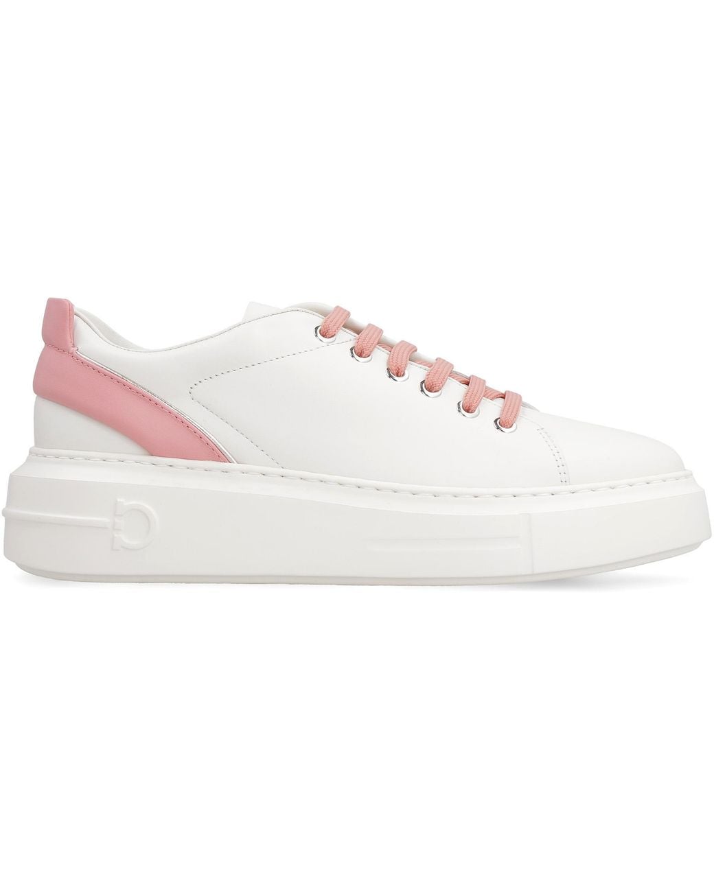 Ferragamo White Lace-Up Casual Shoes