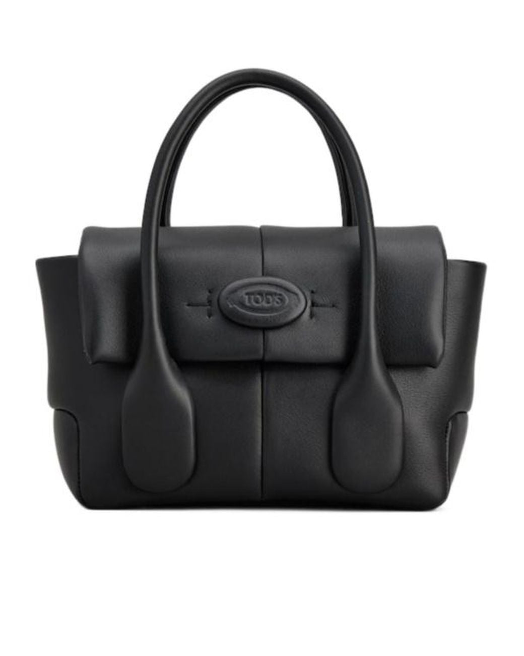Tod's Black Mini Di Foldover Tote Bag