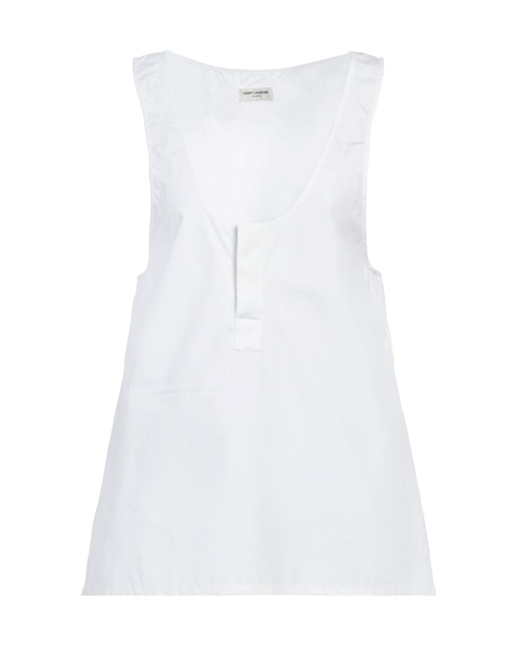 Saint Laurent White Crew Neck Vest
