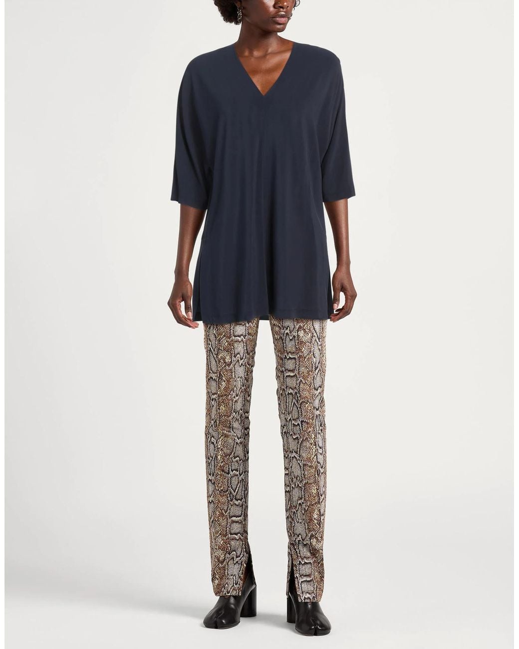 Max Mara Blue Kaftan Top
