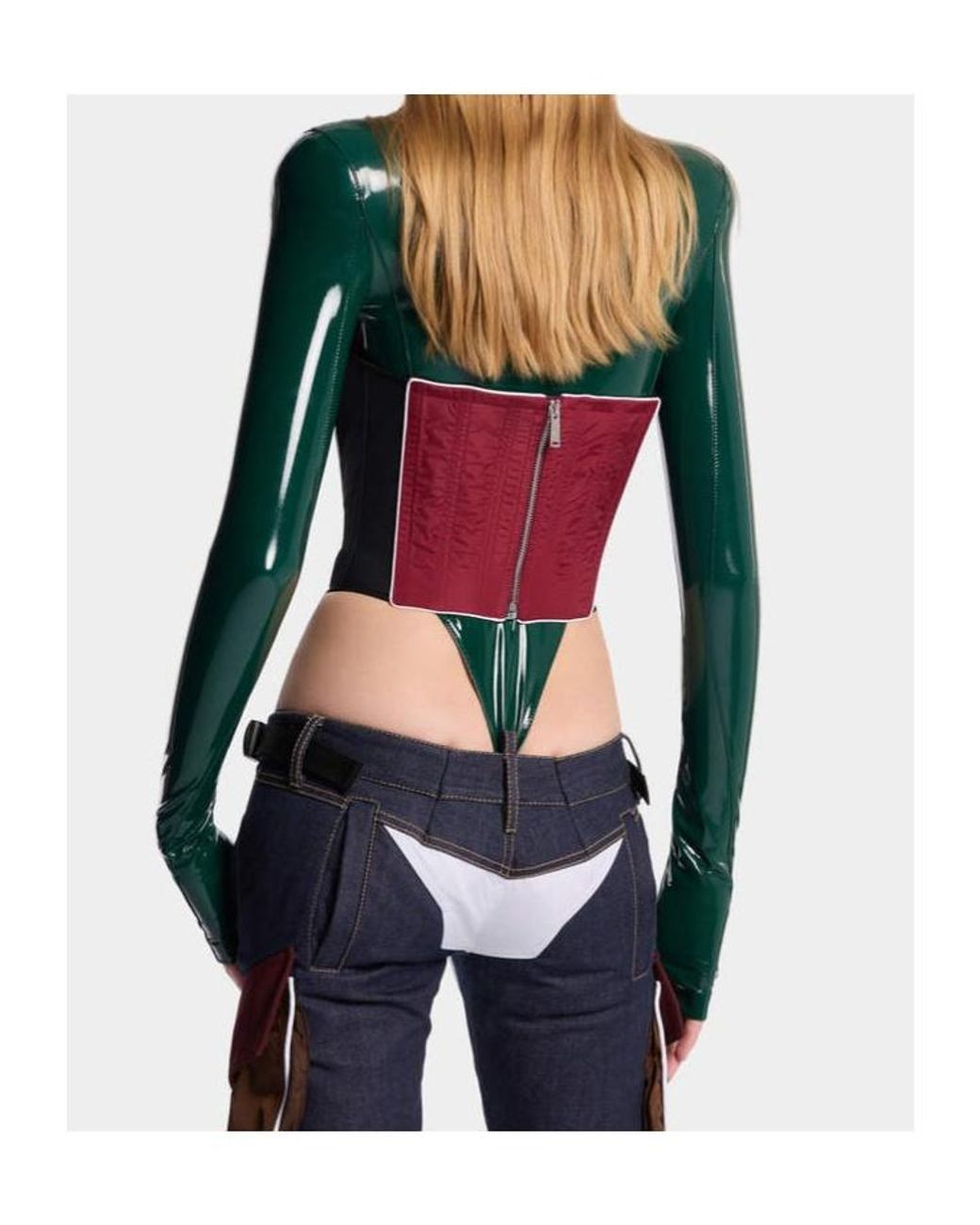 DSquared² Red Ski Pass Panelled Corset
