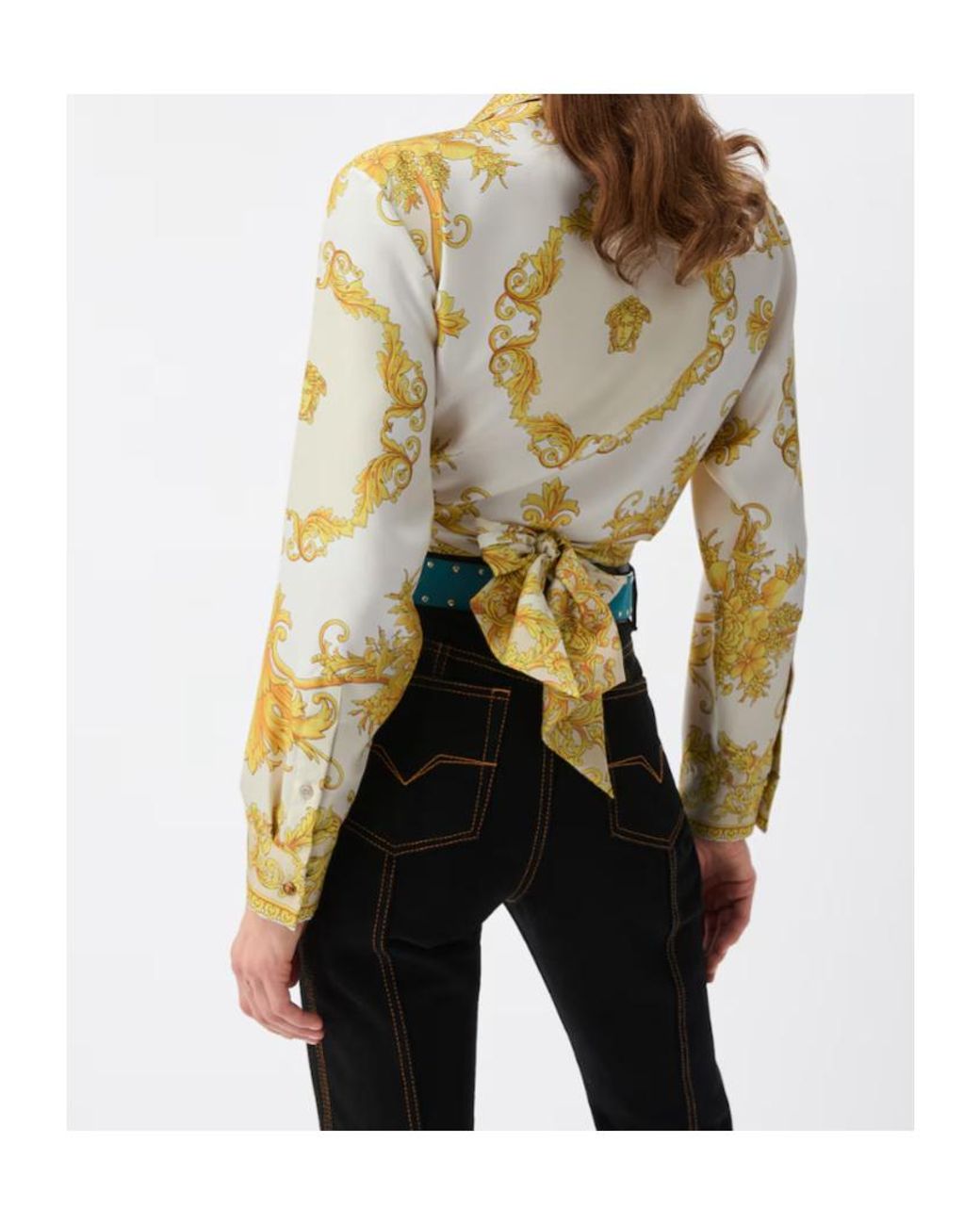 Versace Metallic Pattern-Printed Twill Shirt