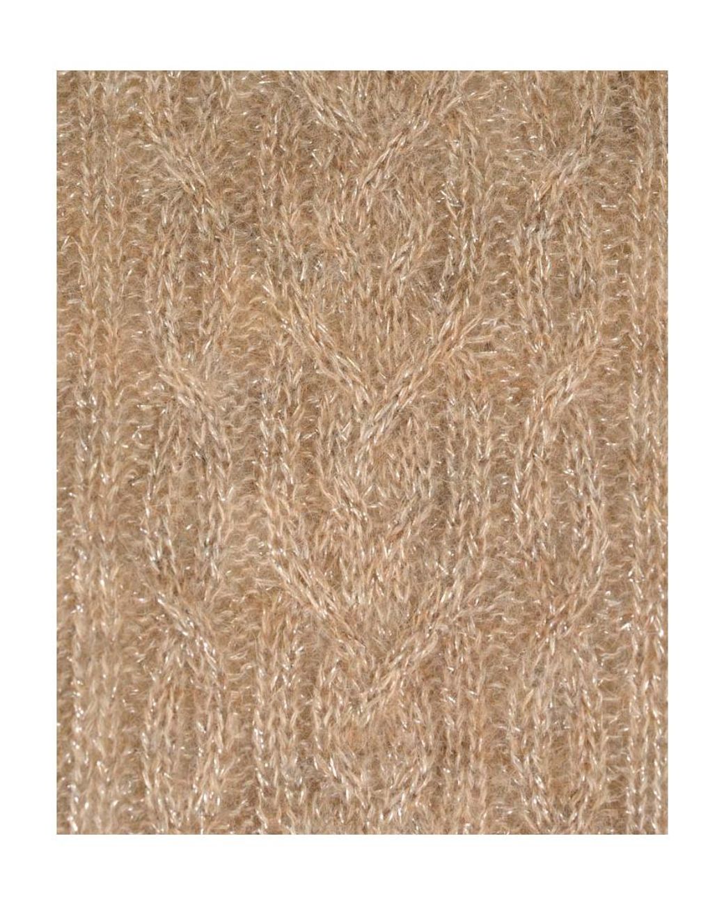 Brunello Cucinelli Natural Cable-Knit Crew-Neck Jumper