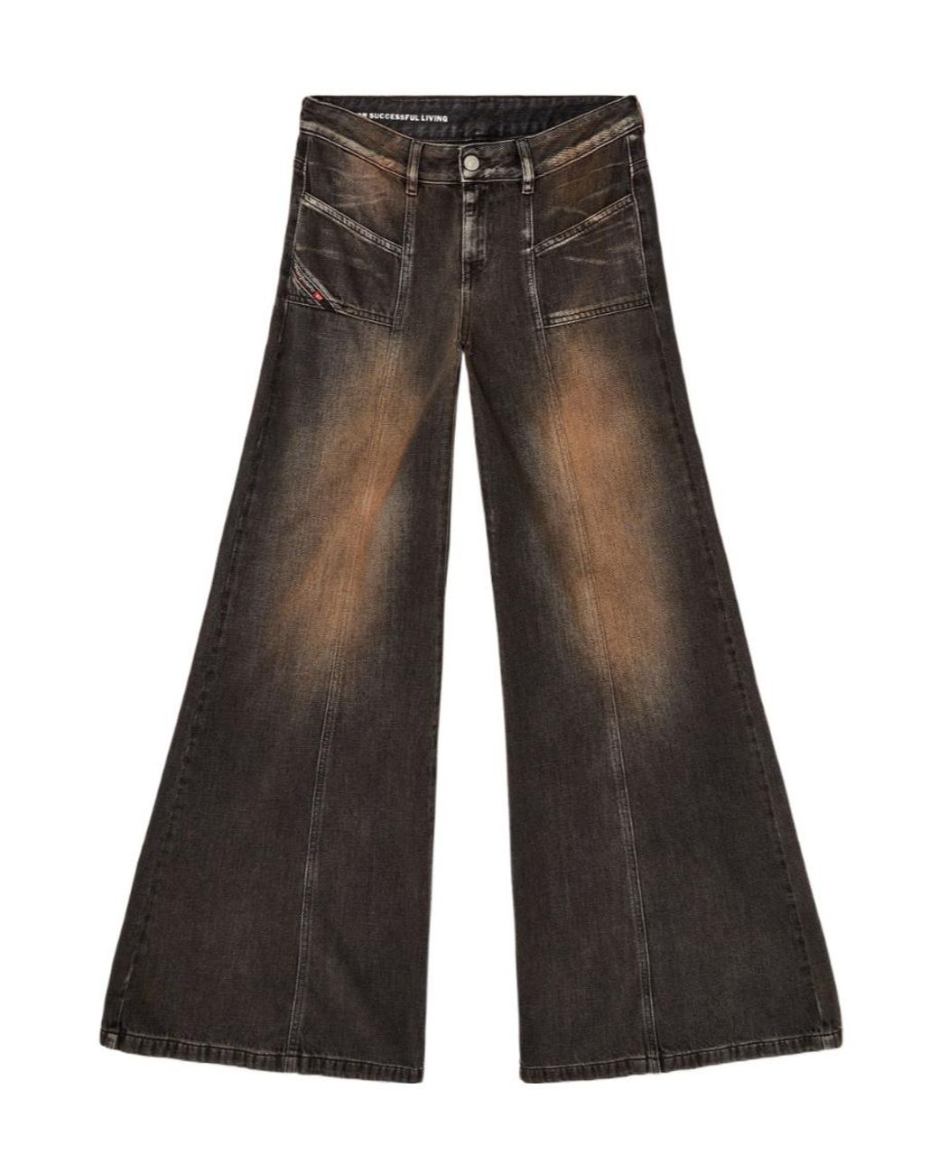 DIESEL Gray D-Akii Flare Jeans