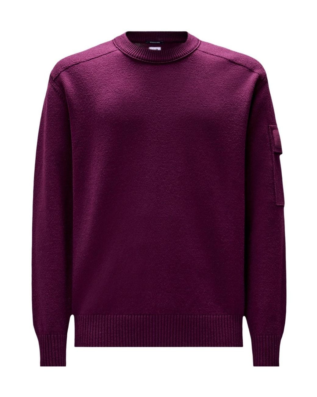 C P Company Purple Metropolis Series Extrafine Merino Wool Crewneck Sweater for men