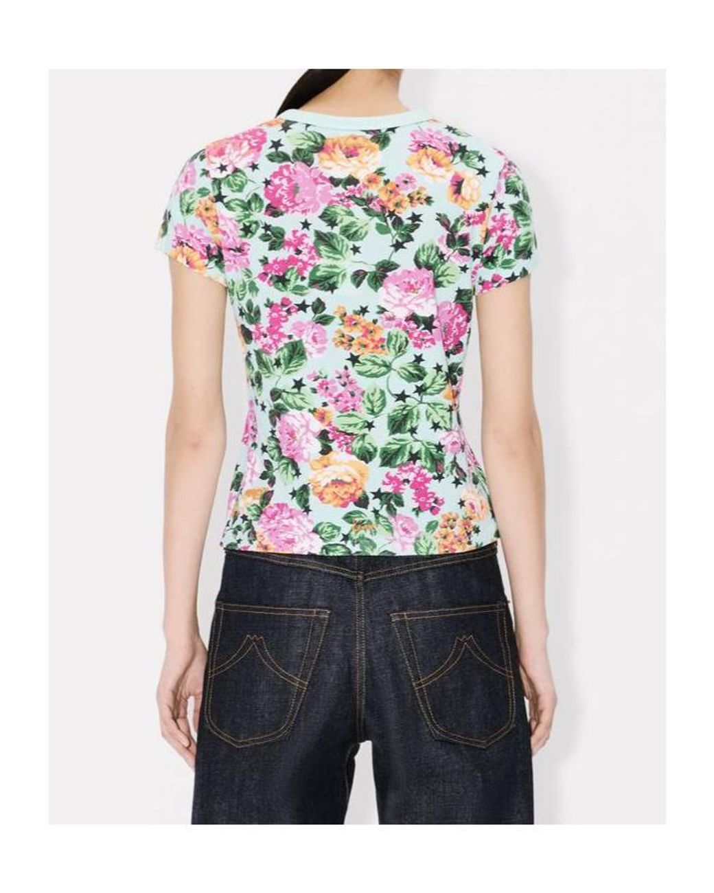 KENZO White Allover Floral Printed Crewneck T-Shirt
