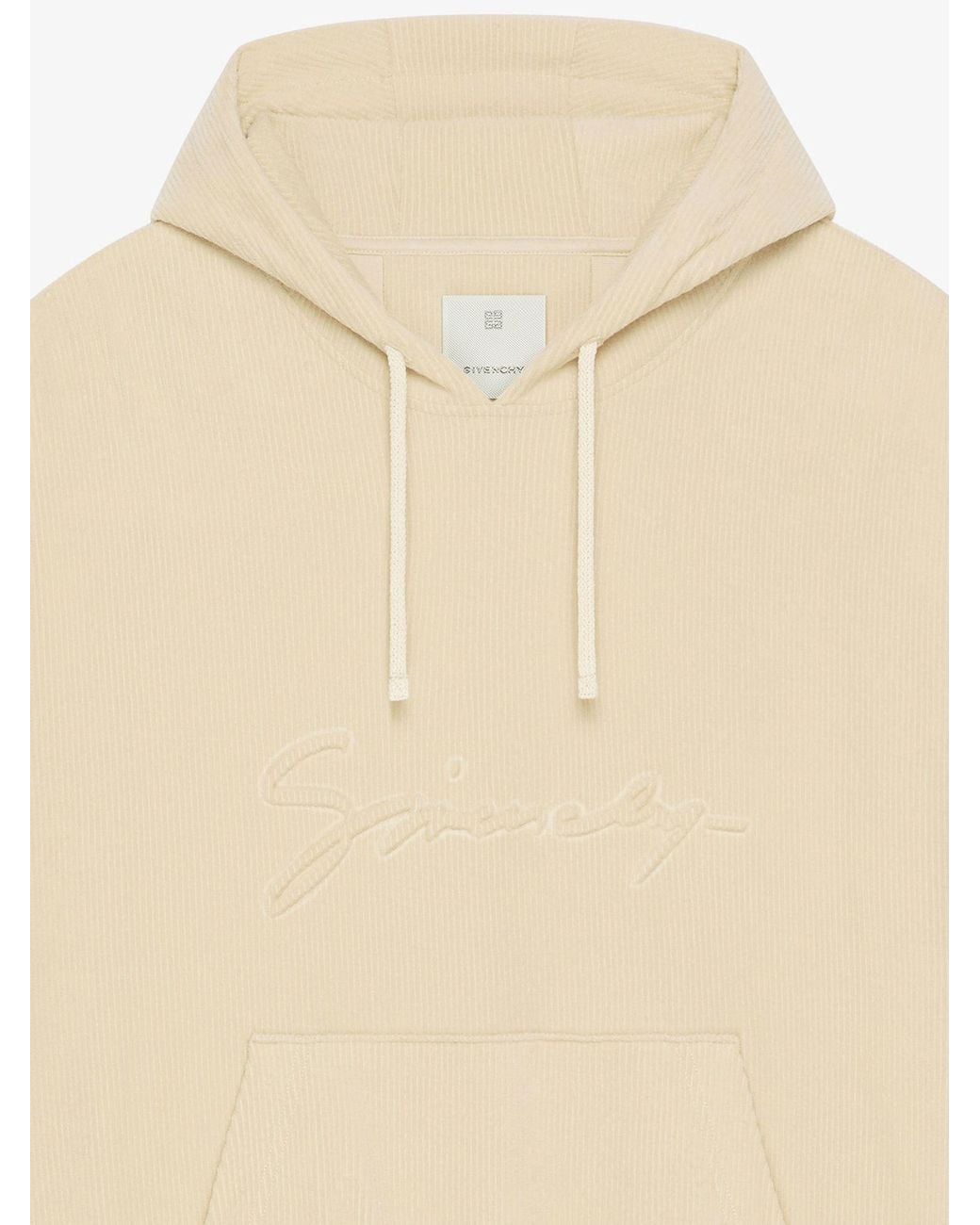 Givenchy Natural Logo Detailed Drawstring Hoodie for men