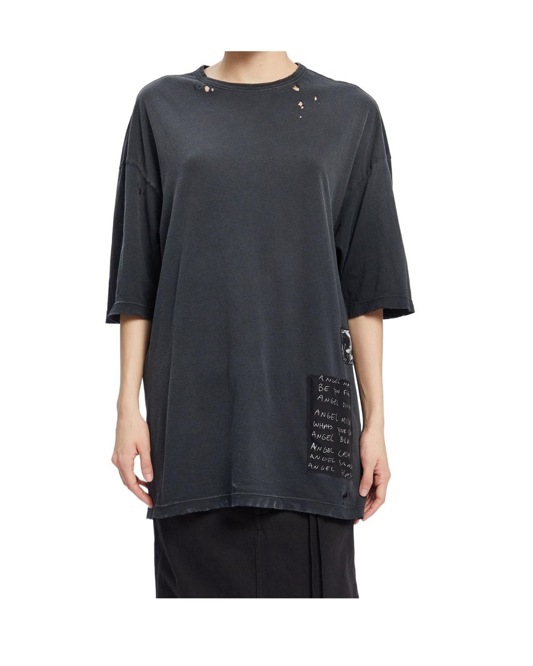 Ann Demeulemeester Black Crew Neck T-Shirt