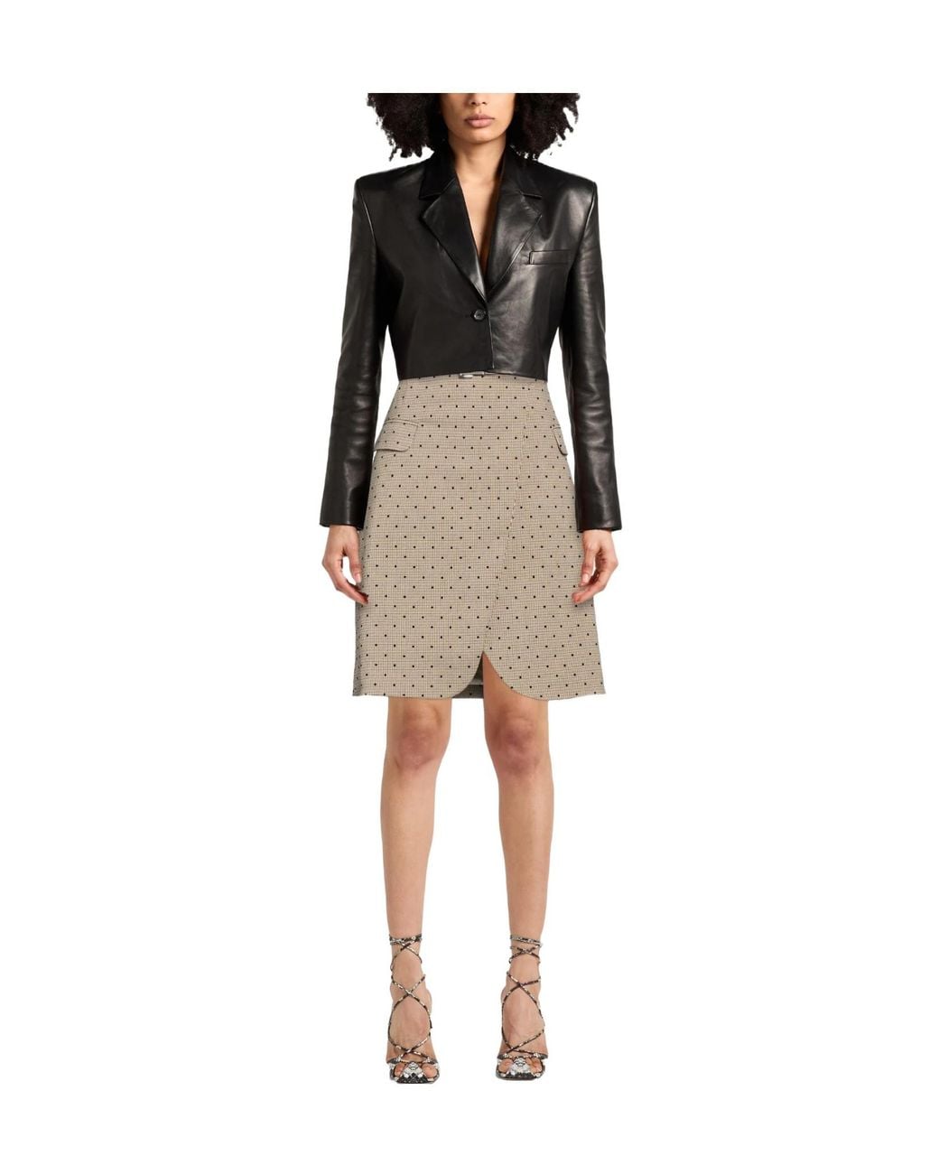 Ganni Natural Mini Skirt