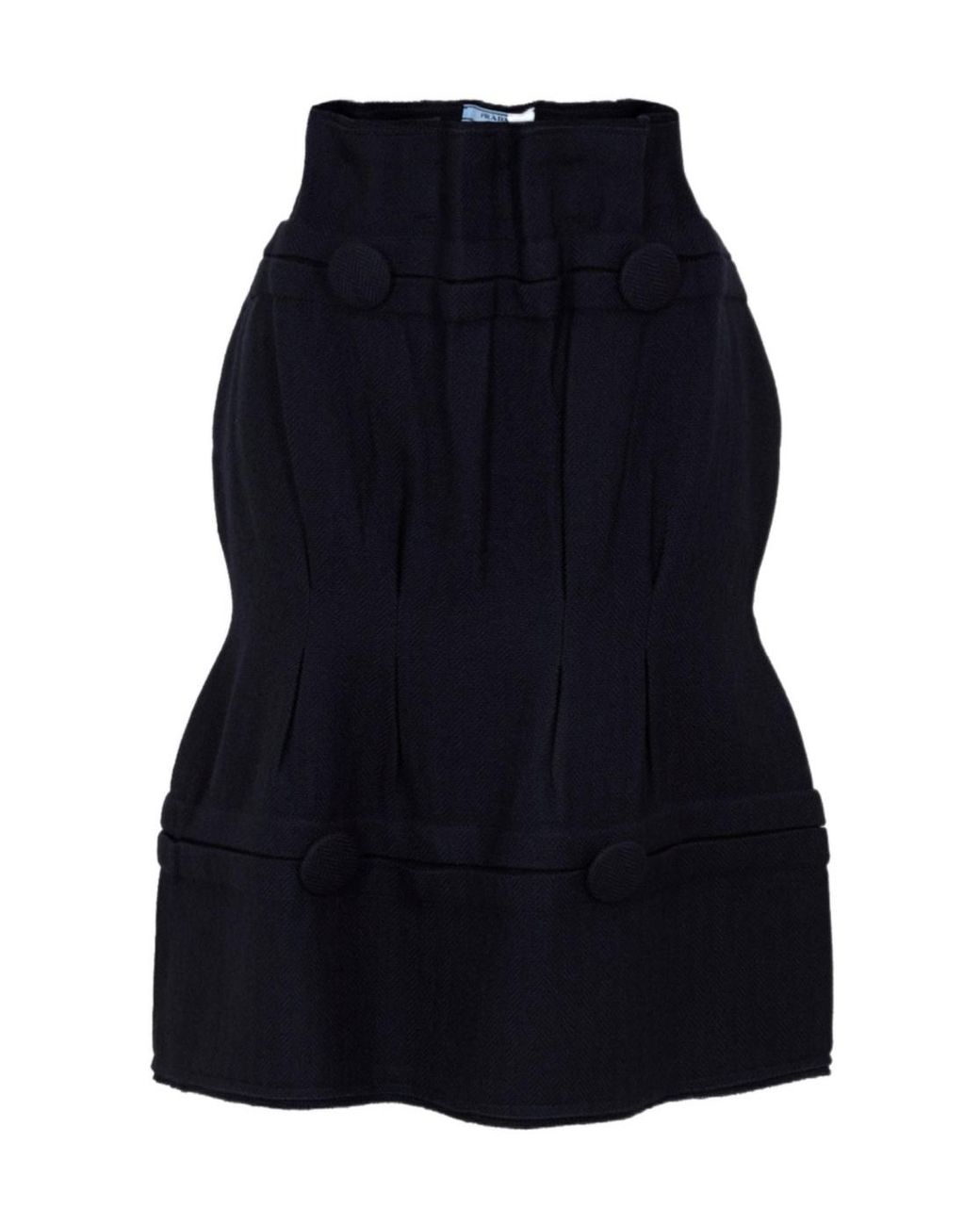 Prada Blue Fresh Bright Color Half Skirt