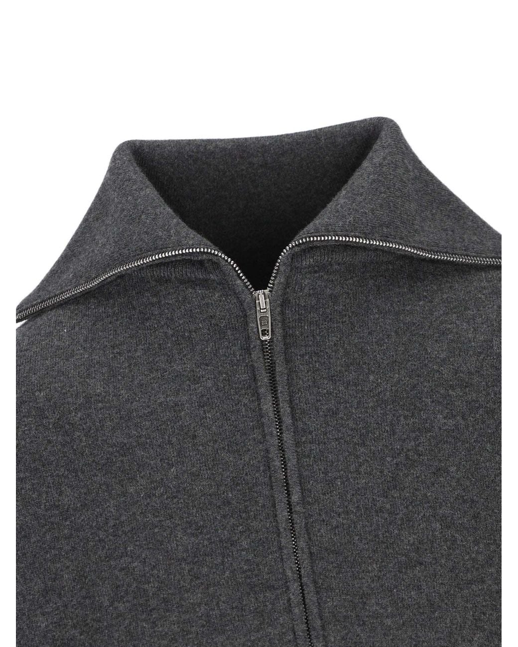Balenciaga Gray Half-Zip Knitted Jumper