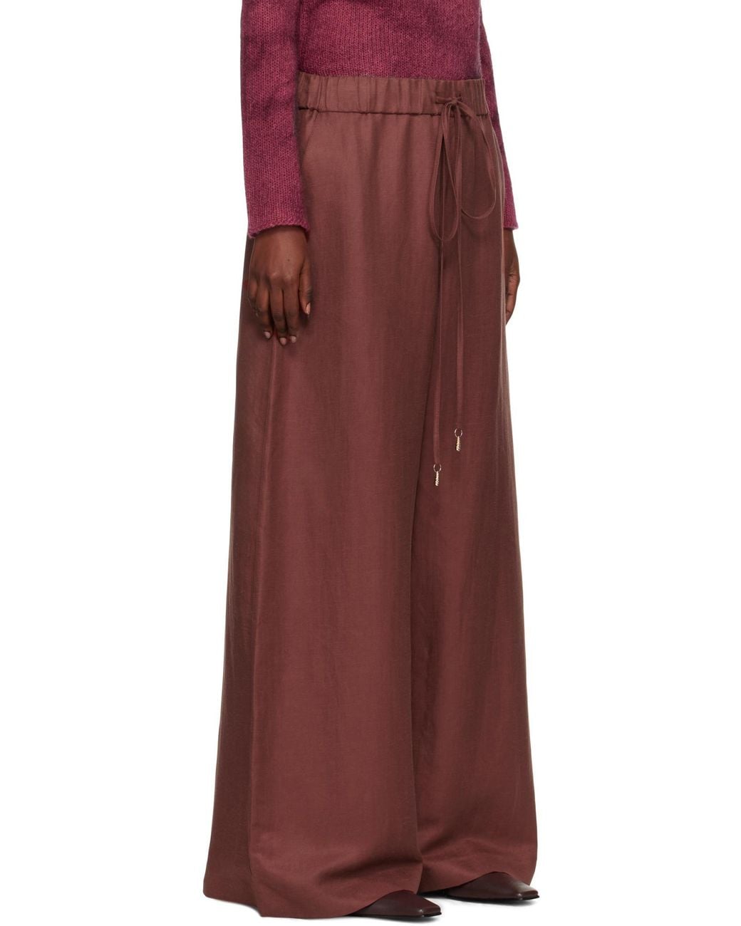 Gabriela Hearst Purple Drawstring Casual Pants