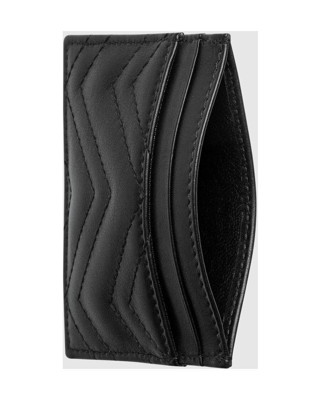 Gucci Black Gg Marmont Card Case