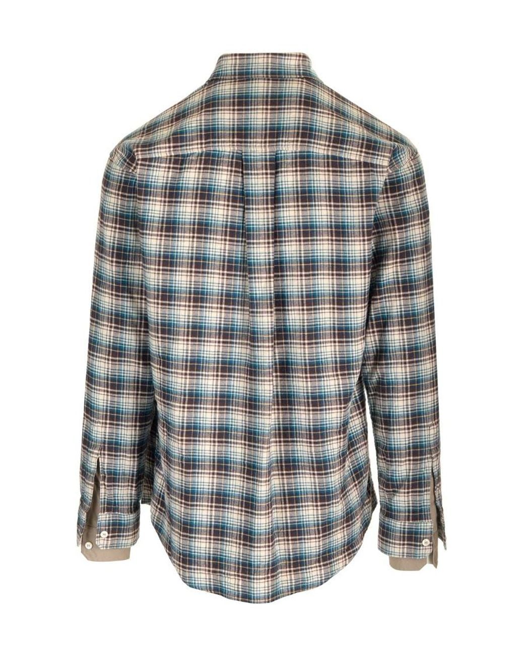 DSquared² Gray Checked Long-Sleeved Shirt for men