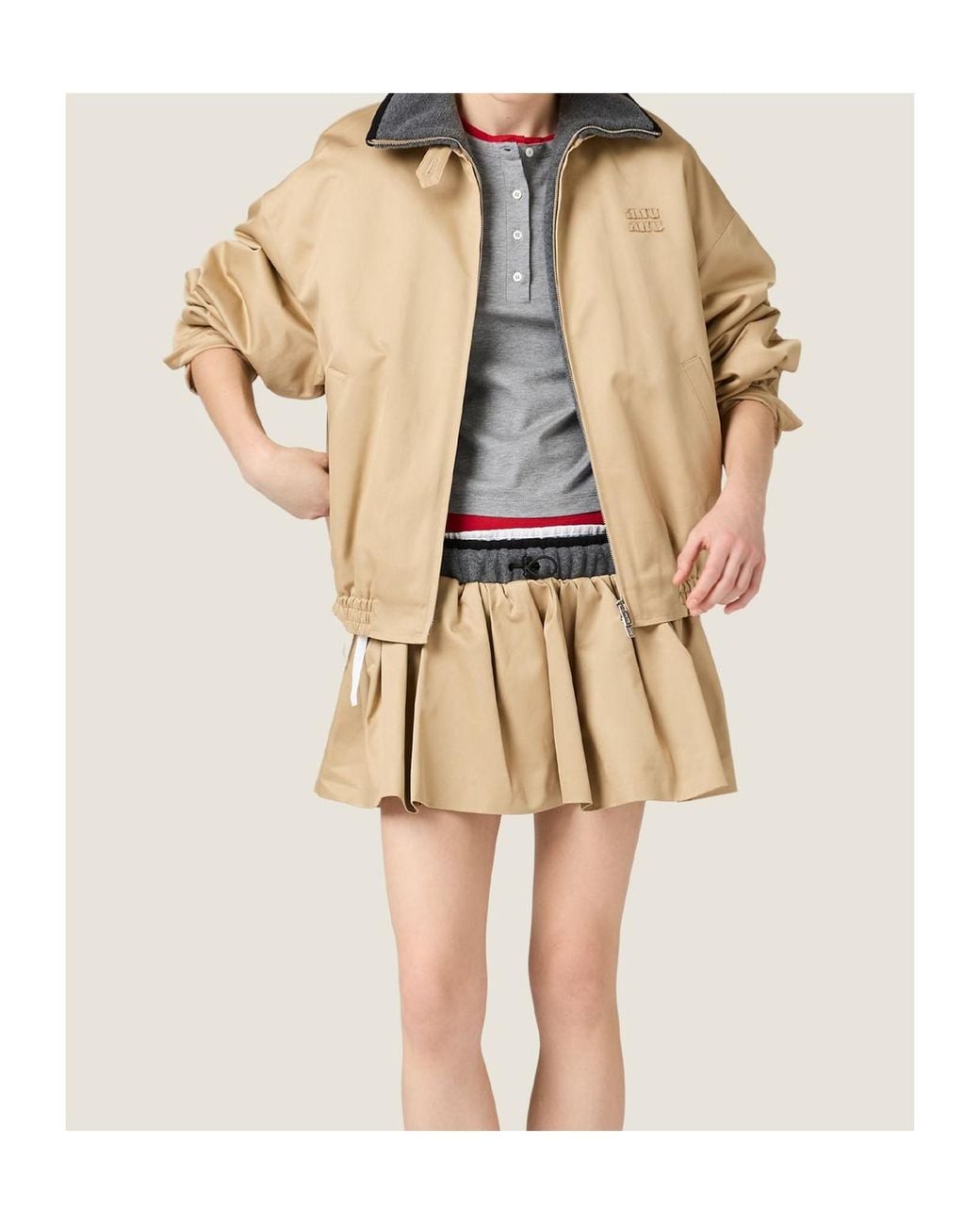 Miu Miu Natural Chino Blouson Jacket