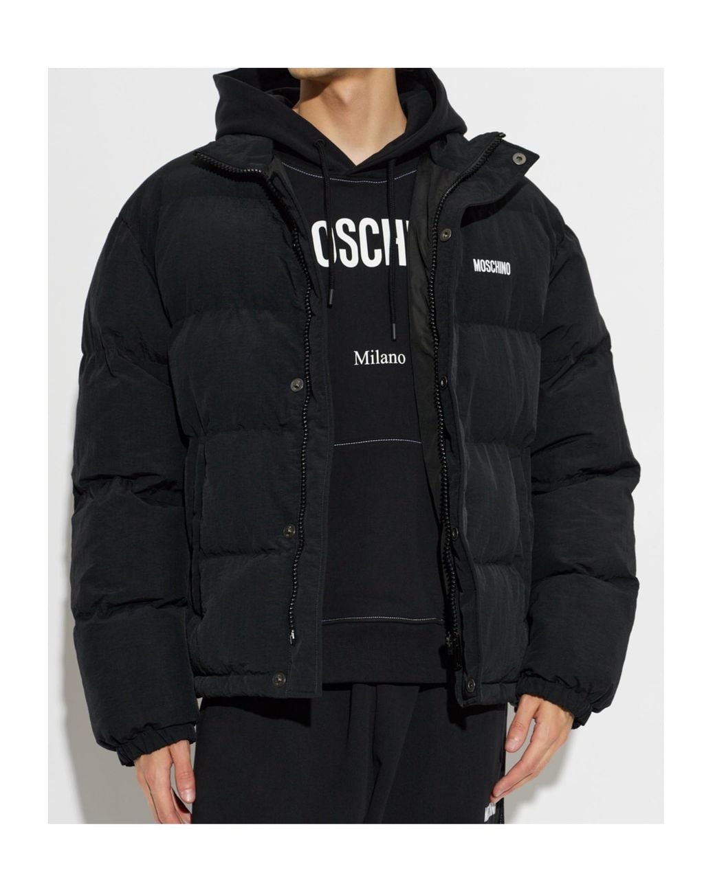 Moschino Black X Smiley Padded Jacket for men