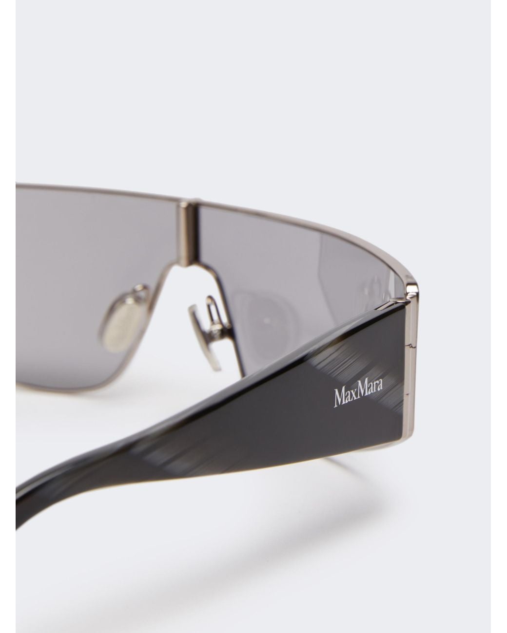 Max Mara White Shield-Frame Sunglasses