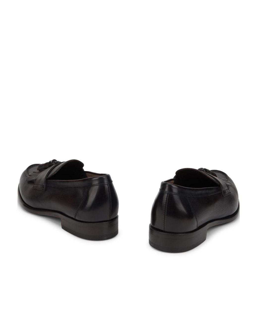 Doucal's Black Triumph Tassel Loafers for men