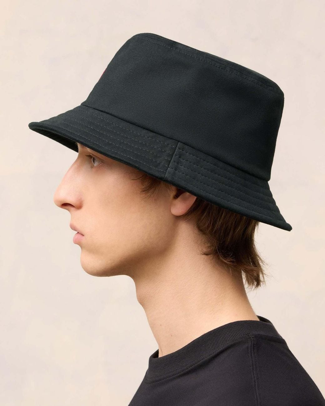 AMI Black Ami De Coeur Embroidered Bucket Hat for men