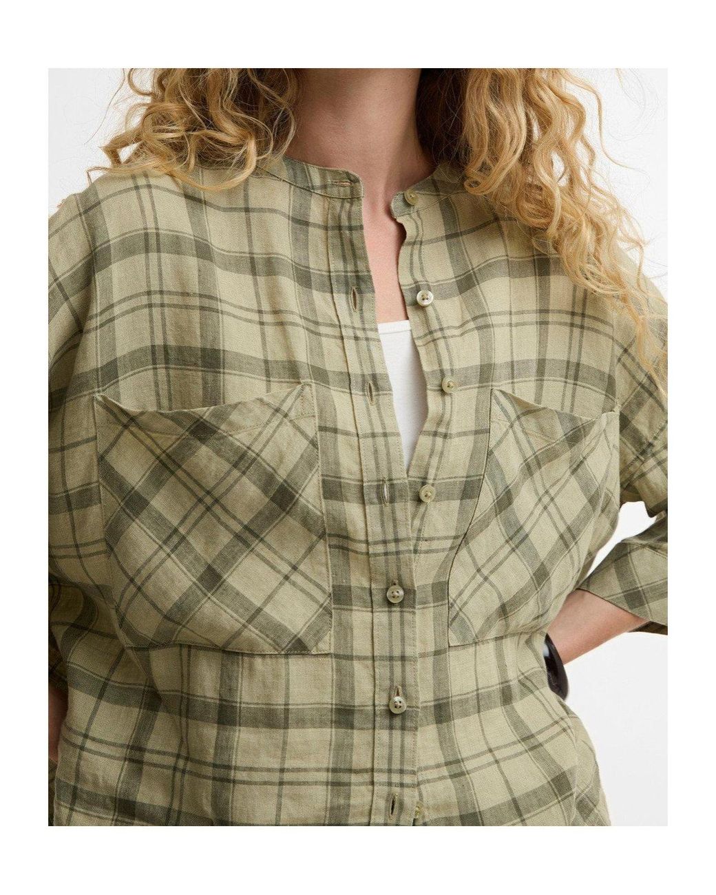 Barbour Green Printed Long-Sleeve Shirt