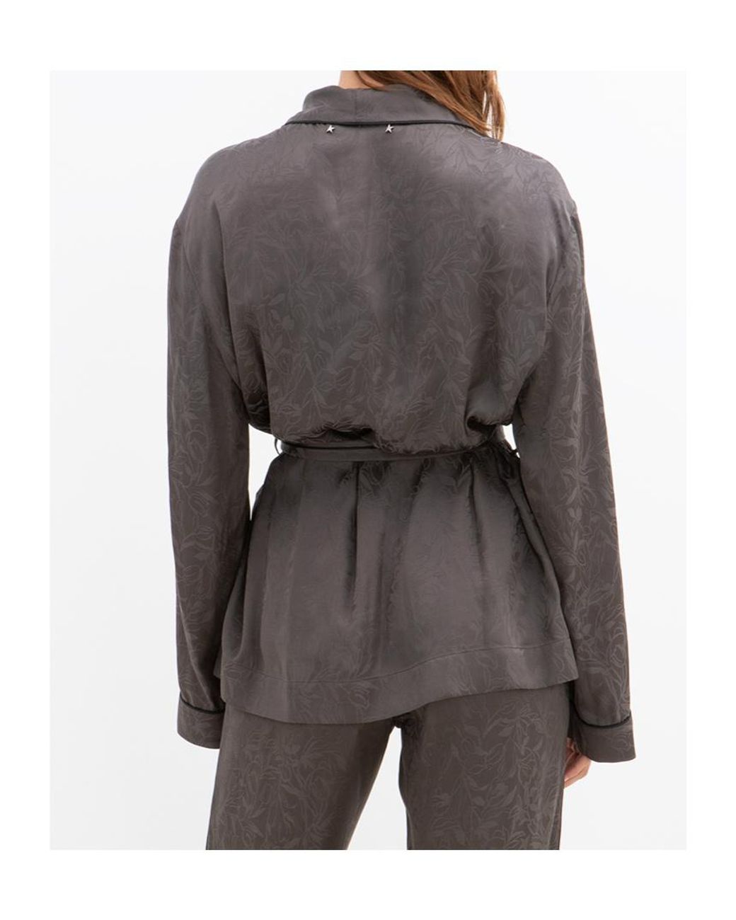Golden Goose Deluxe Brand Gray Belted Shawl Pijama Jacket