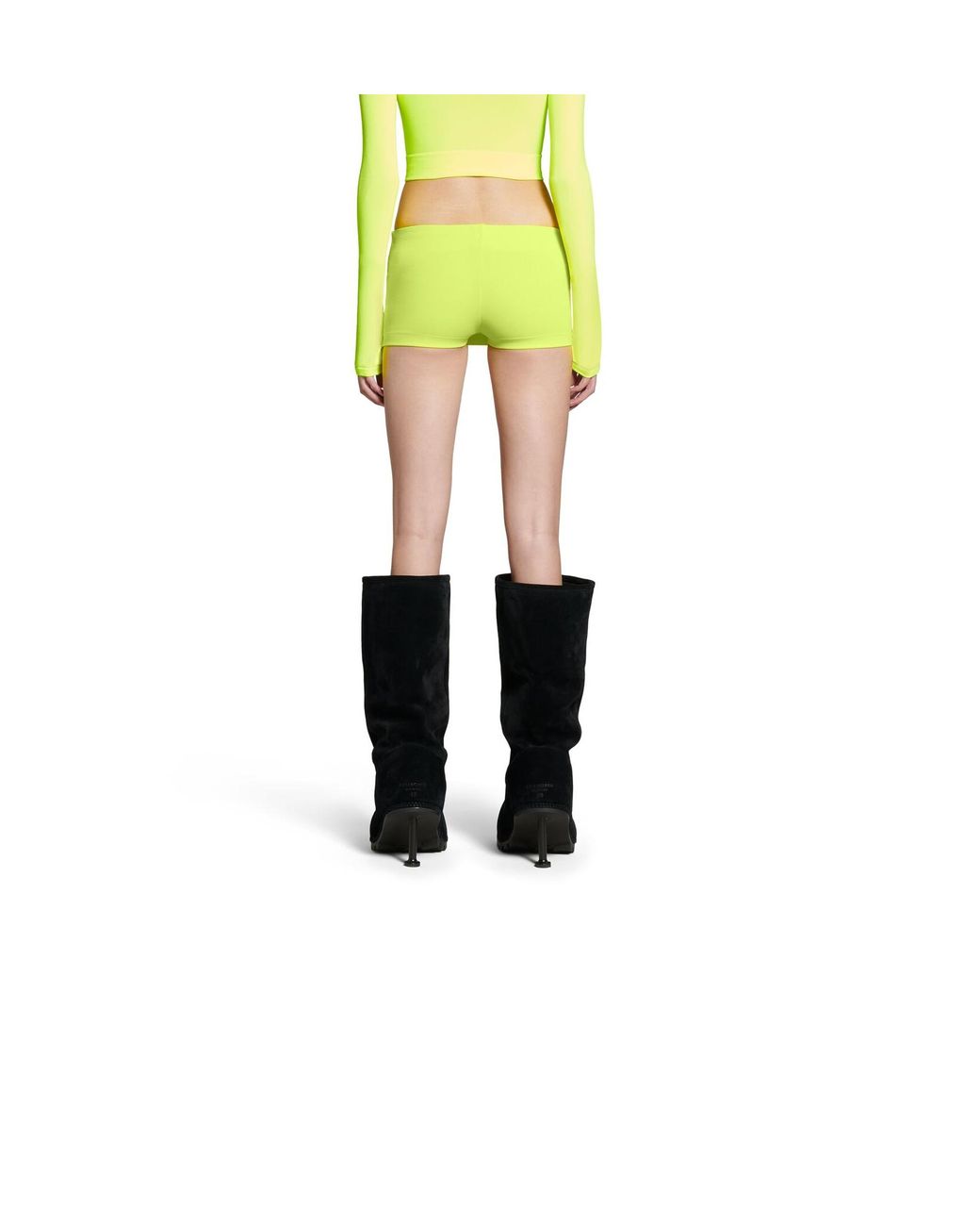 Balenciaga Yellow Mini Cycling Skirt