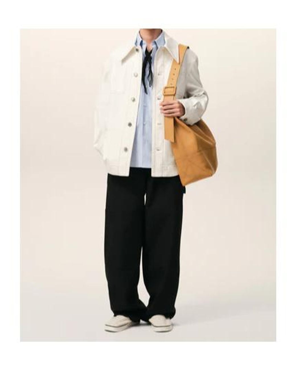 AMI White Ami Worker Buttoned Jacket for men